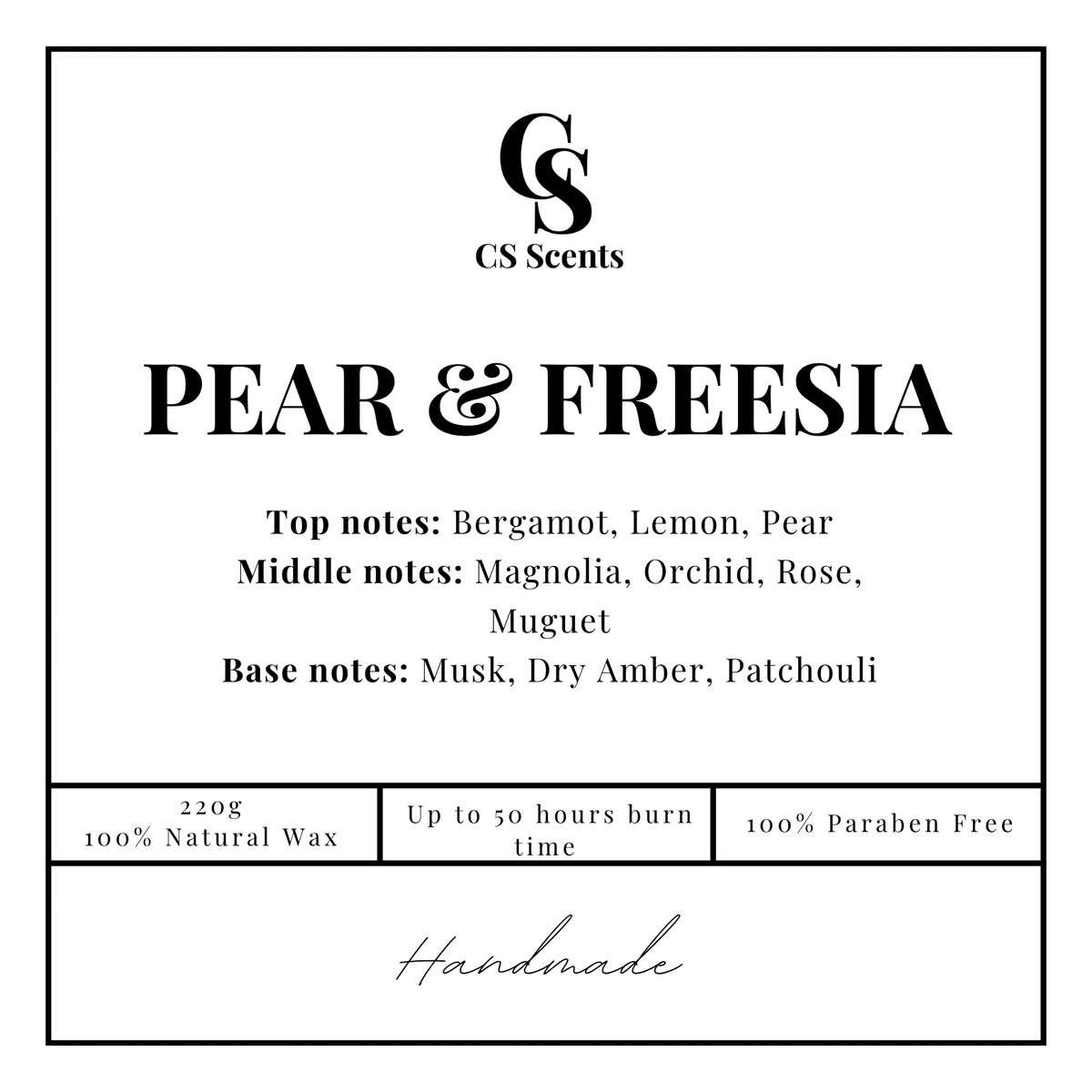 220g Pear & Freesia Candle