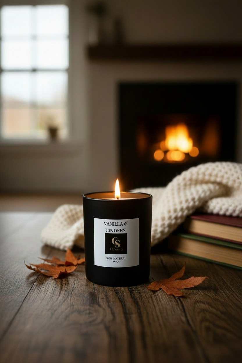 165g Vanilla & Cinders Candle