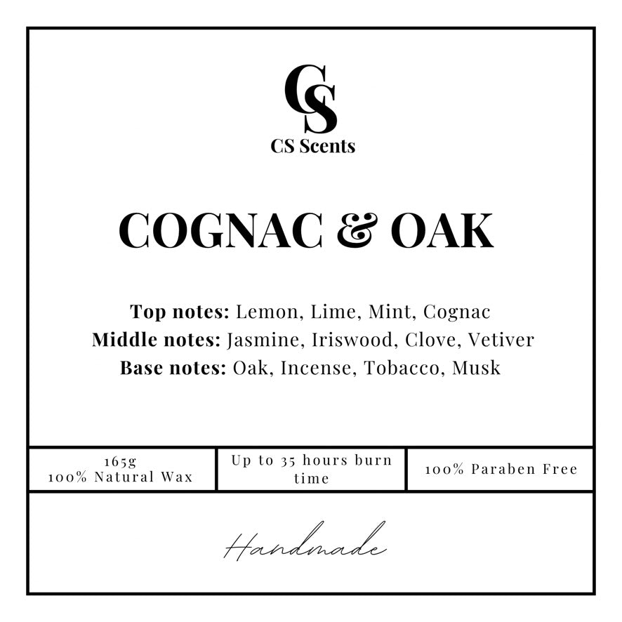 165g Cognac & Oak Candle