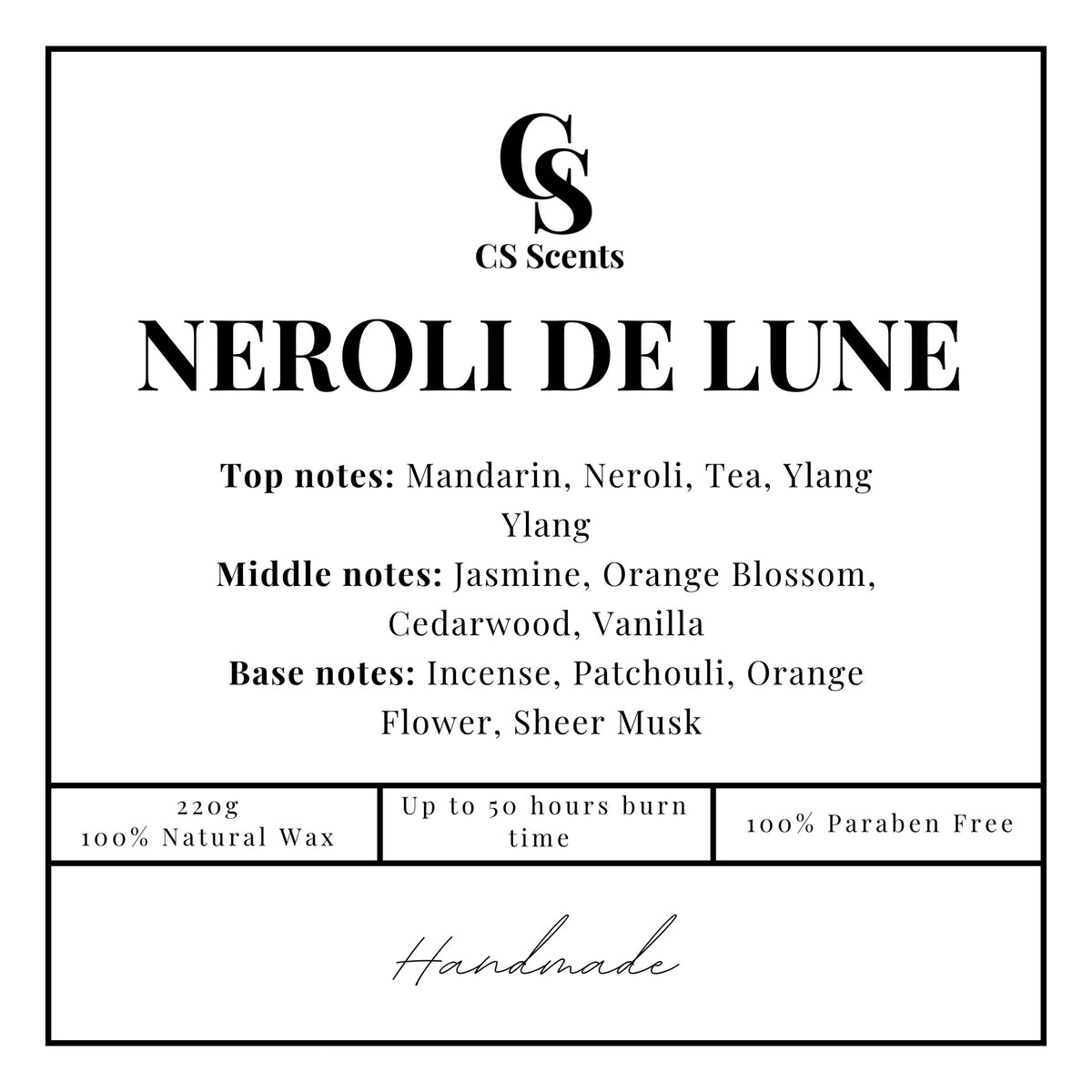 220g Neroli de Lune Candle