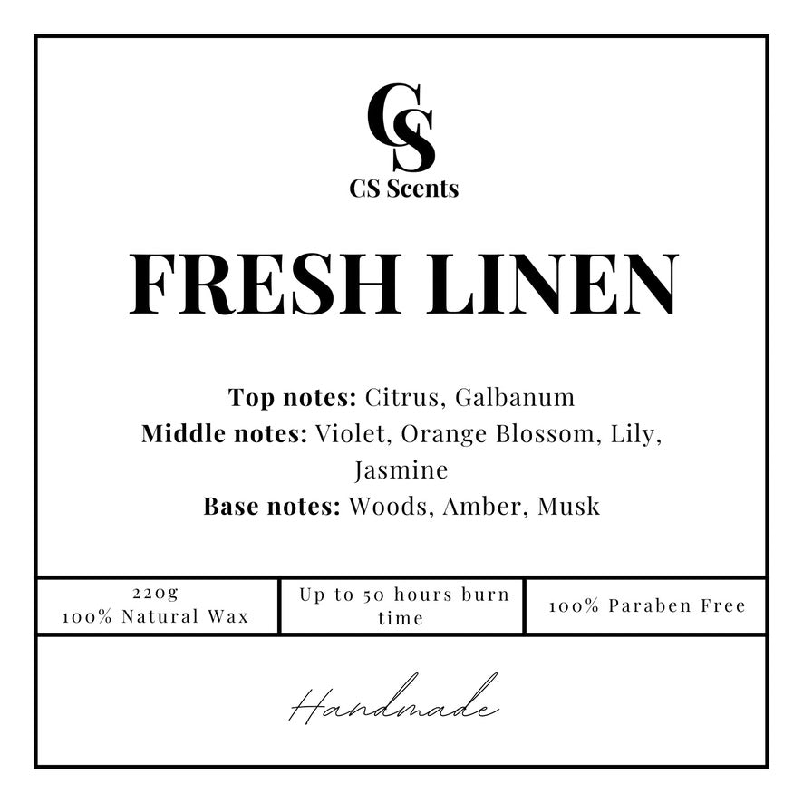 220g Fresh Linen Candle