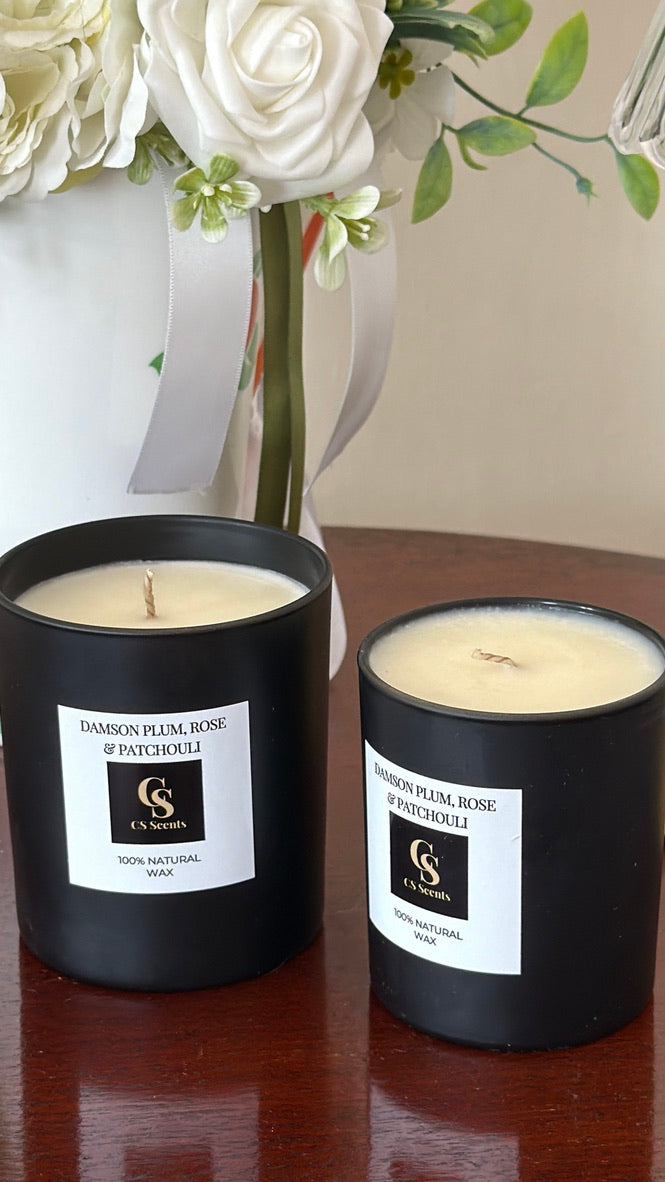 220g Damson plum, Rose & Patchouli Candle