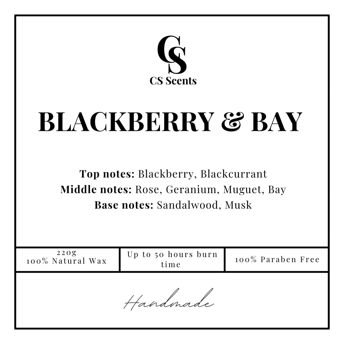 220g Blackberry & Bay Candle