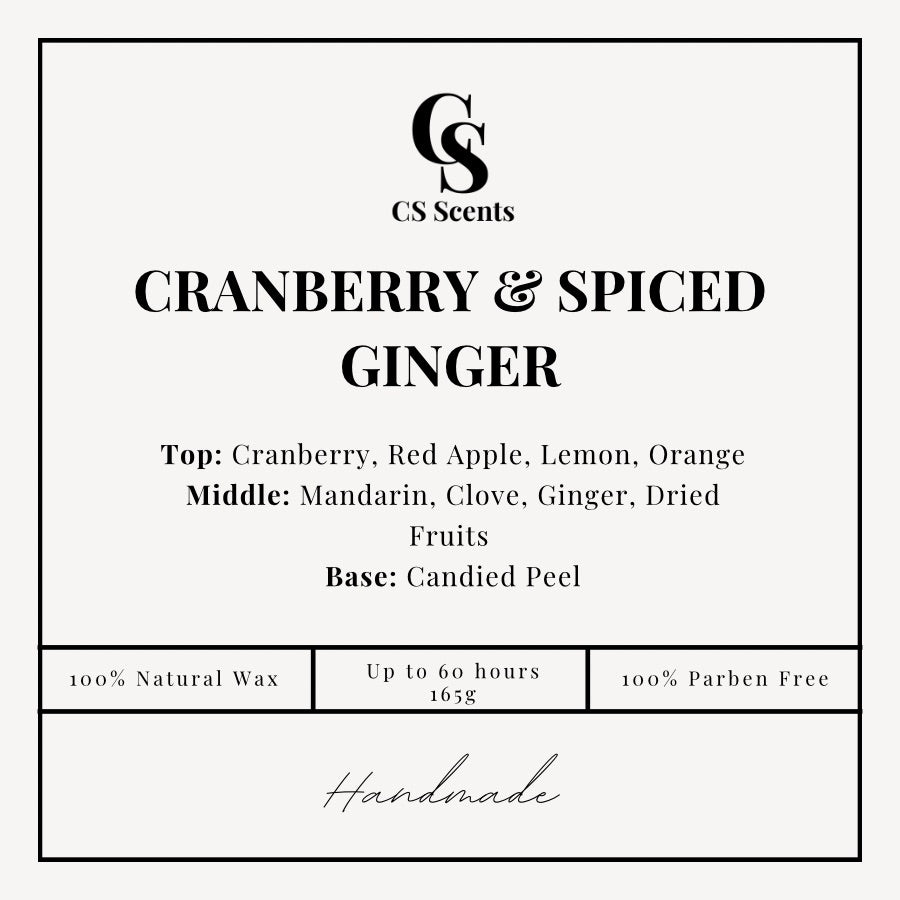 165g Cranberry & Spiced Ginger Candle