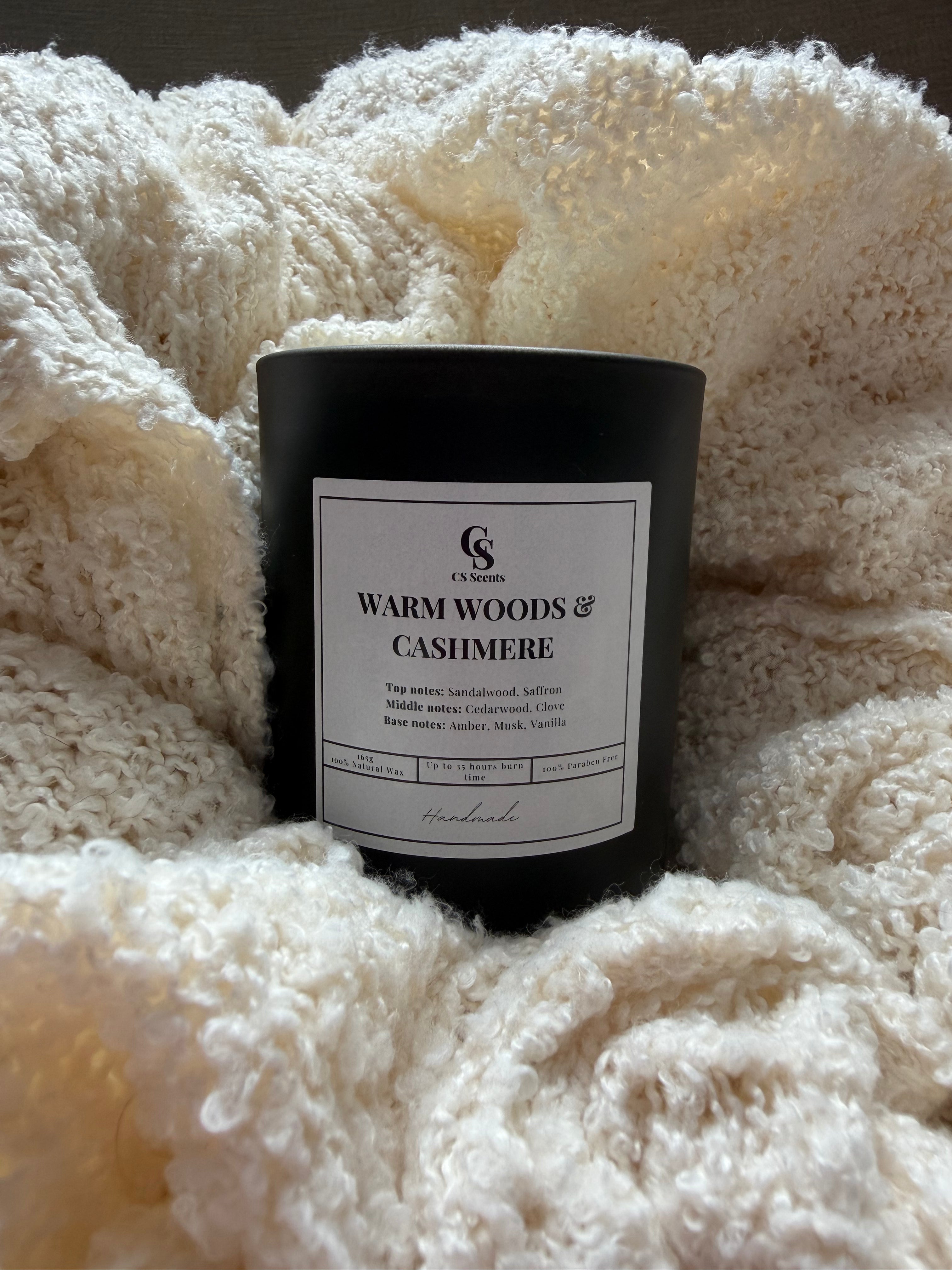 220g Warm Woods & Cashmere Candle